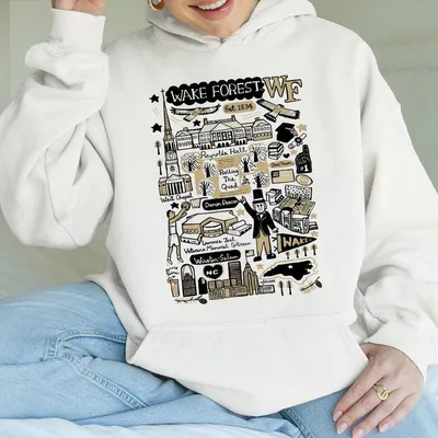 Vintage 90s Wake Forest University Hoodie Hoodie Hoodie