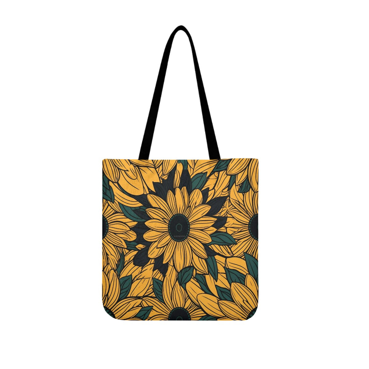 Sunflower Design Tote Bag – Yellow Black
