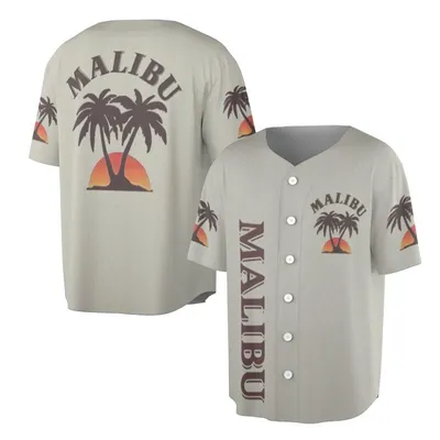 Malibu Sunset Baseball Jersey, Palm Tree Beach Baseball Jersey, Tropical Vacation Outfit, Summer Unisex Jersey
