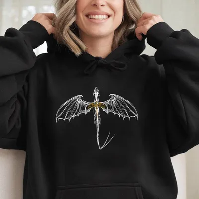 Fourth Wing 4 Legs Dragon Hoodie, Gifts For Fan Men Women, Dragon Rider Hoodie Tops