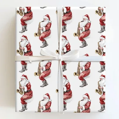 Jolly Jax Solos - Gift Wrap for Christmas, Holidays Wrapping Paper, Christmas Wrapping Paper