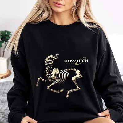 Bowtech Archery Skeleton Deer Sweatshirt Sweatshirt, Halloween Hunting Graphic, Vintage Archery Sweatshirt,Outdoor Spooky
