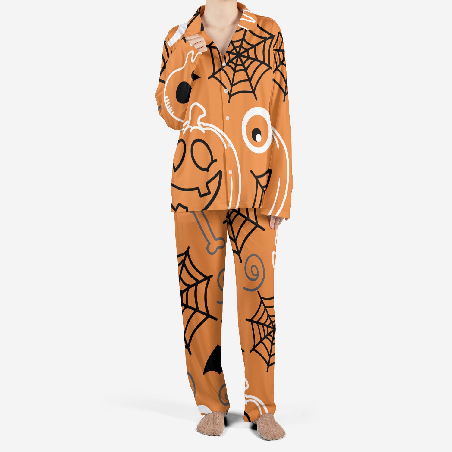 Halloween Pattern Pajamas Set – Cute Spooky Nightwear PJs