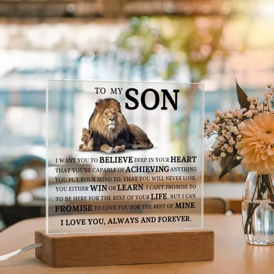 To My Son - I Can Promise To Love You For The Rest Of Mine - Acrylic Square Plaque