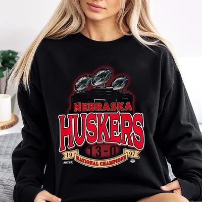 Vintage 90s Nebraska Sweatshirt Vintage 1997 Huskers Ncaa Sweatshirt Vintage Fruit Of The Loom Sweatshirt Size Xl Top Cotton Full