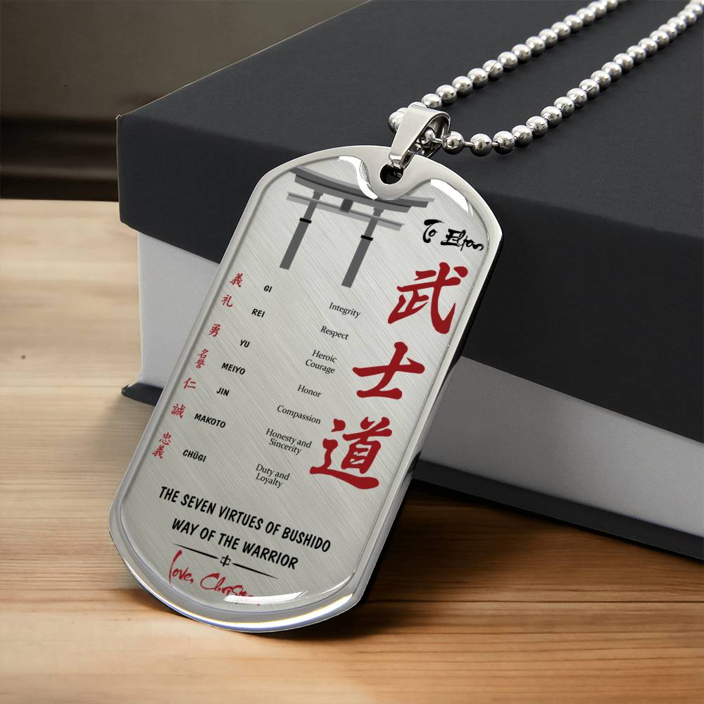 Samurai Spirits Dog Tag - Army Tag Necklace, Dog Tag
