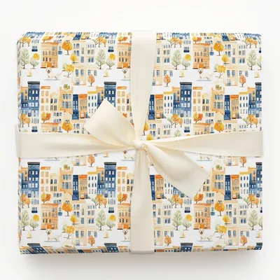 City with the White Labs - Gift Wrap for Christmas, Holidays Wrapping Paper, Christmas Wrapping Paper
