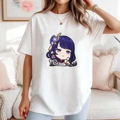 Game T-Shirt Funny Chibi Raiden Shogun V1 Team Unisex Summer Outfit Top