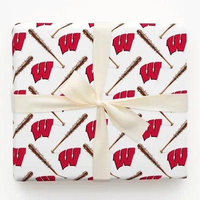 Badger Holiday Sluggers - Gift Wrap for Christmas, Holidays Wrapping Paper, Christmas Wrapping Paper