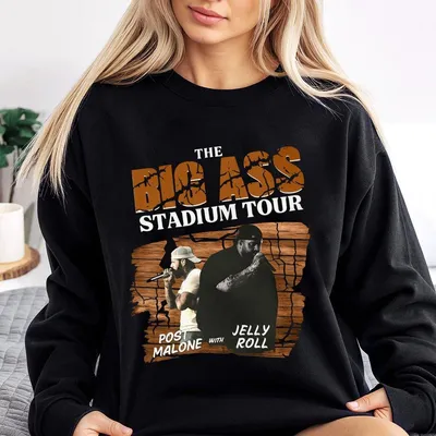 Post Malone Jelly Roll Tour Sweatshirt Big Ass Stadium Tour Sweatshirt Country Concert Sweatshirt Posty Merch Western Grap