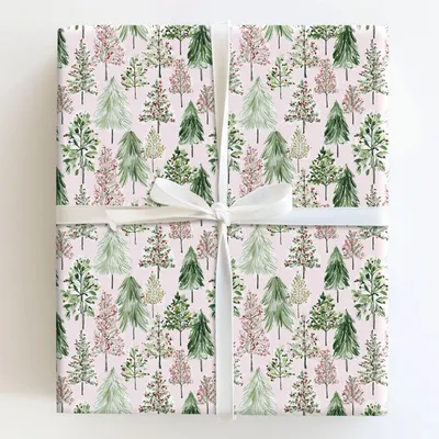 Raspberry Christmas Farm - Gift Wrap for Christmas, Holidays Wrapping Paper, Christmas Wrapping Paper