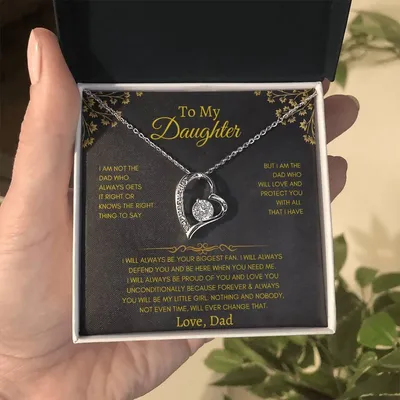 To My Daughter Forever Necklace From Dad