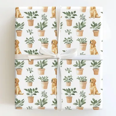 Fetch Me in the Foliage - Gift Wrap for Christmas, Holidays Wrapping Paper, Christmas Wrapping Paper