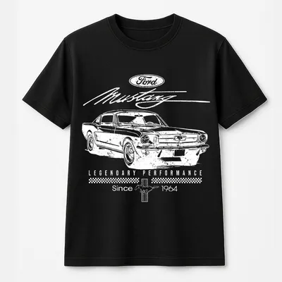 Vintage 1964 Muscle Car Ford Mustang T-Shirt,Legendary Performance Tribute,Classic Unisex Fleece For Car Lovers,Graphic T-Shirt Men