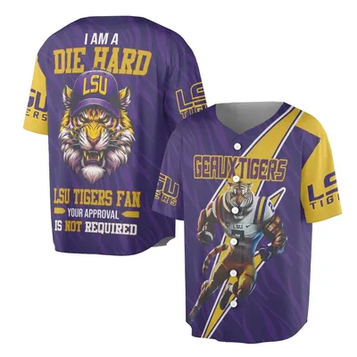 Lsu Tigers Baseball Jersey Baseball Jersey, Die Hard Fan Graphic Baseball Jersey, Geauxtigers College Football, Ncaa Fan Gear Gift