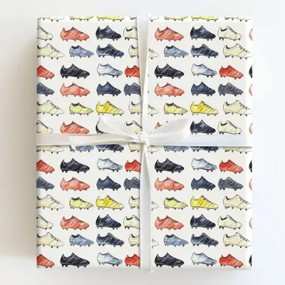 Lacing Up - Gift Wrap for Christmas, Holidays Wrapping Paper, Christmas Wrapping Paper