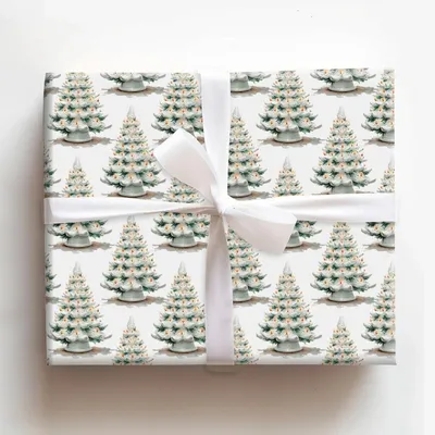 Antique Shop Frost - Gift Wrap for Christmas, Holidays Wrapping Paper, Christmas Wrapping Paper
