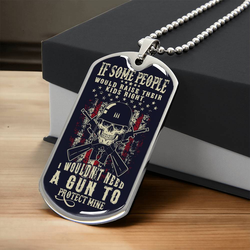 Gift For Parents - Army Tag Necklace, Dog Tag
