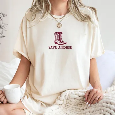 Save A Horse Baby T-Shirt Country Retro T-Shirt Western T-Shirt Rodeo Fashion Cowgirl T-Shirt Y2k Aesthetic T-Shirt Country Girl Out