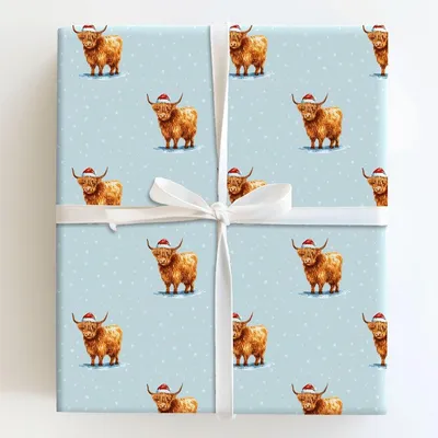 Blue Stomp - Gift Wrap for Christmas, Holidays Wrapping Paper, Christmas Wrapping Paper