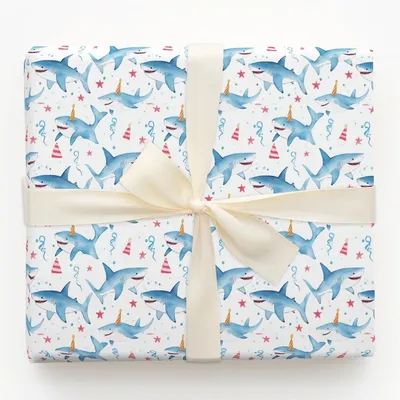 Sink Your Teeth Into Fun - Gift Wrap for Christmas, Holidays Wrapping Paper, Christmas Wrapping Paper