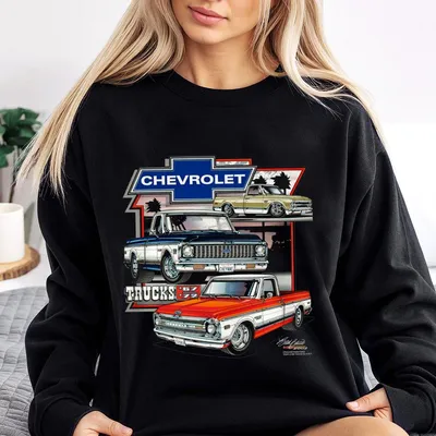 Chevrolet Trucks Classic Chevy Pickup Sweatshirt,Vintage Ck Series Graphic,Retro Hot Rod Streetwear