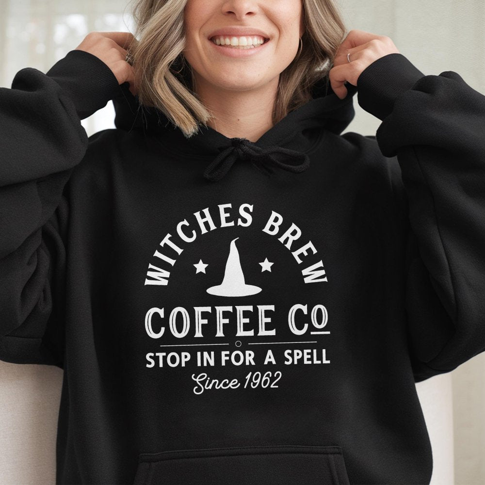 Women'S Halloween Themed Letter Print Drop Shoulder Pullover Hoodie Casual Round Neck Funny Hoodie