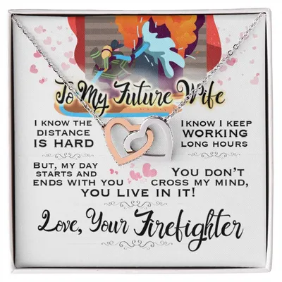 Firefighter'S Future Wife - Interlocking Heart Necklace Interlocking Hearts Necklace