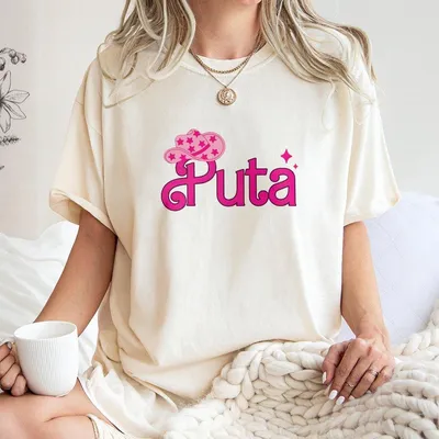Puta,Statement Graphic Jumper,Casual,Trendy Top,Funny T-Shirt,Women'S Men'S Graphic Round Neck T-Shirt