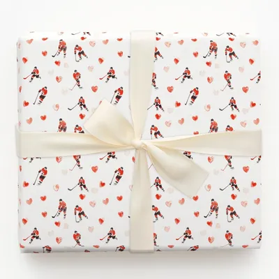 Hockey Love Me - Gift Wrap for Christmas, Holidays Wrapping Paper, Christmas Wrapping Paper