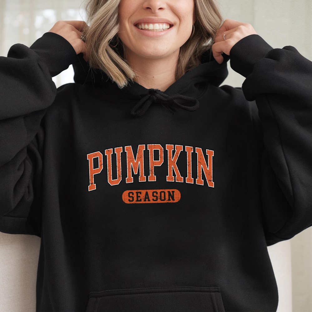 Retro Pumpkin Season Hoodie Autumn Fall Halloween Thanksgiving Fall Pumpkin