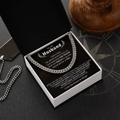 Gift For Husband - Love Me - Cuban Cuban Link Chain