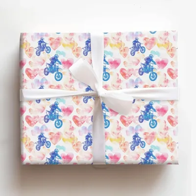 Off Road Heartbeat - Gift Wrap for Christmas, Holidays Wrapping Paper, Christmas Wrapping Paper