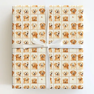 Rummy Golden - Gift Wrap for Christmas, Holidays Wrapping Paper, Christmas Wrapping Paper