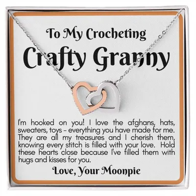 Crocheting Granny Linked Hearts Gift From The Moonpie Interlocking Hearts Necklace