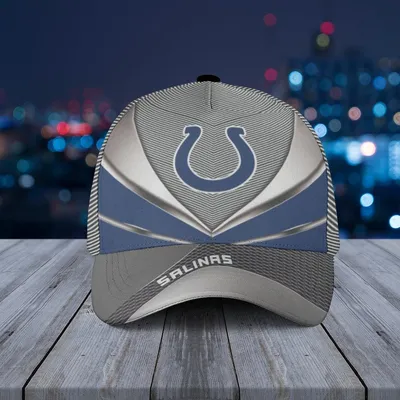 Baseball Cap Indianapolis Colts Horseshoe With Salinas Name And Blue Stripe Helmet Design Baseball Cap