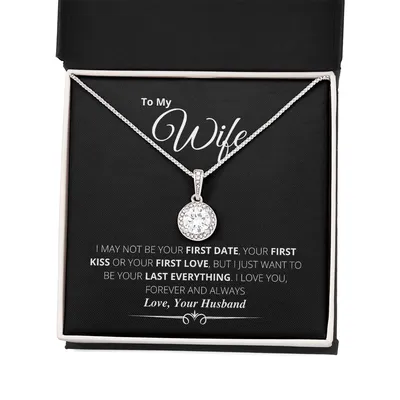 To My Wife, Eternal Hope Necklace, To My Wife Necklace, Gift For Wife Valentine, Valentines Necklace For Wife, Anniversary Necklace For Her