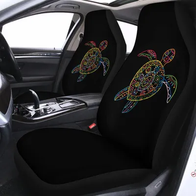 Colorful Sea Turtle Print Universal Fit Car Seat Covers