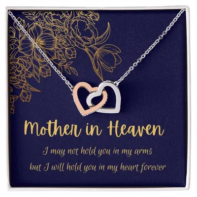 Mother In Heaven - Interlocking Necklace Interlocking Hearts Necklace