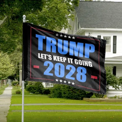 Horizontal House Flag Trump 2028 - Let'S Keep It Going Political Campaign Banner Horizontal House Flag