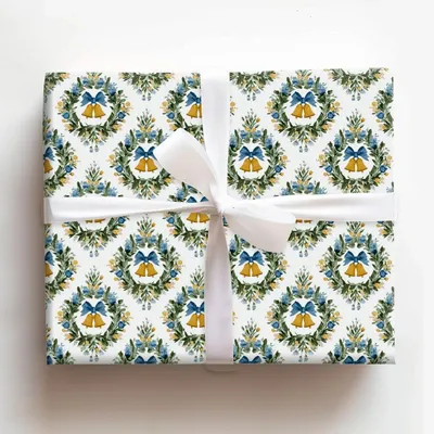Ring in the Wreath - Gift Wrap for Christmas, Holidays Wrapping Paper, Christmas Wrapping Paper