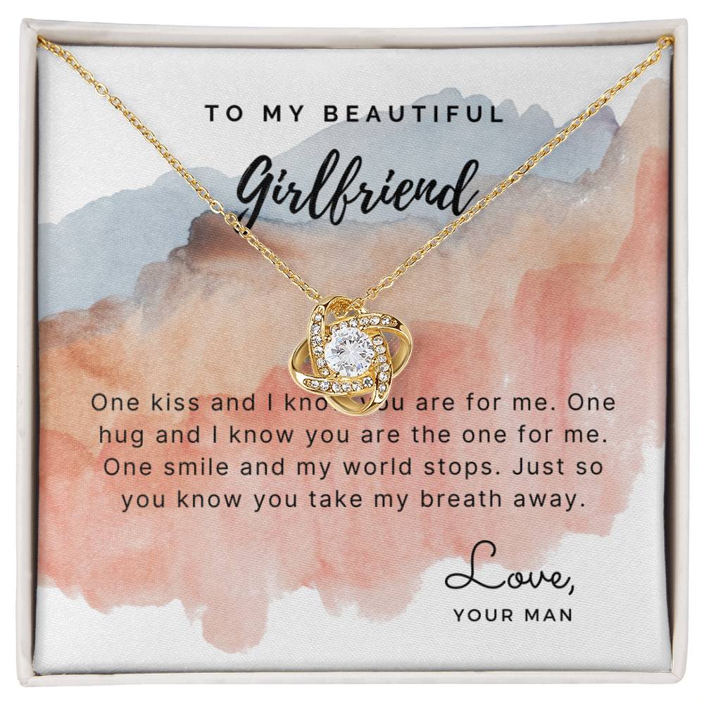 You Take My Breath Away Necklace — Birthday/Anniversary Gift for Girlfriend Love Knot Necklace