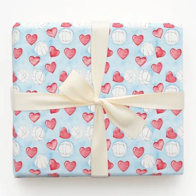 My Volleyball Valentine - Gift Wrap for Christmas, Holidays Wrapping Paper, Christmas Wrapping Paper