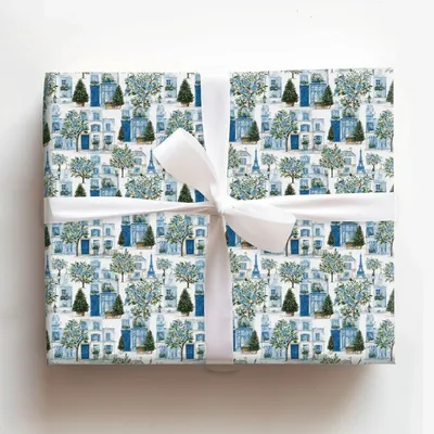 Eiffel for the Holidays - Gift Wrap for Christmas, Holidays Wrapping Paper, Christmas Wrapping Paper