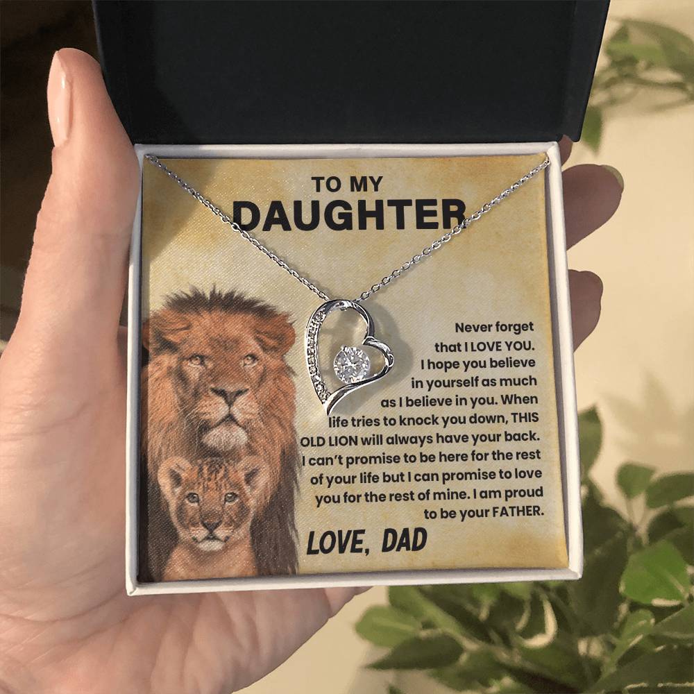 Daughter Proud To Be Your Father - Forever Love Necklace - Gift For Daughter From Dad