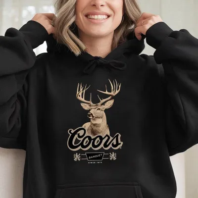 Coors Banquet Whitetail Buck Deer Hoodie, Perfect For Beer Enthusiasts, Ideal For Casual Outings, Gift For Friends