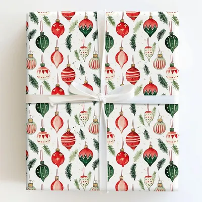 Orna-Minty - Gift Wrap for Christmas, Holidays Wrapping Paper, Christmas Wrapping Paper