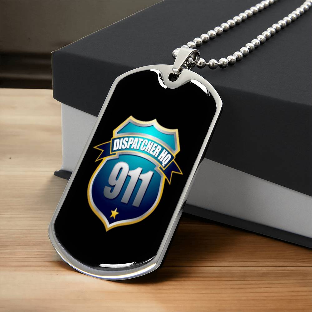 Awesome Dog Tag For 911 Dispatcher - Army Tag Necklace, Dog Tag
