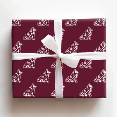 Maroon Hound Mark - Gift Wrap for Christmas, Holidays Wrapping Paper, Christmas Wrapping Paper