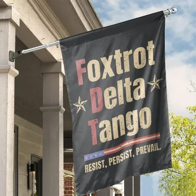 Foxtrot Delta Tango Garden Flag, Resist Anti Trump Flag. Home Decoration Flag Vertical House Flag